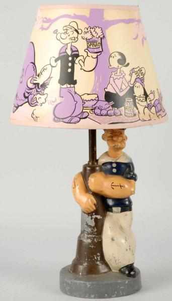 Appraisal: Popeye Desk Lamp with Original Shade Description Base is made