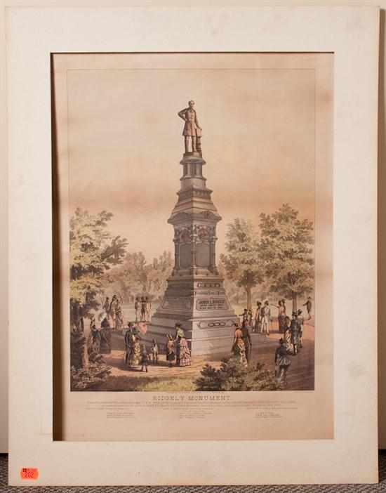 Appraisal: Baltimore Landmark Artist unidentified ''Ridgely Monument'' erected in Harlem Park