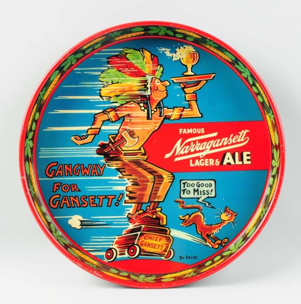 Appraisal: Narragansett Beer Dr Suess Serving Tray This Narragansett tray has