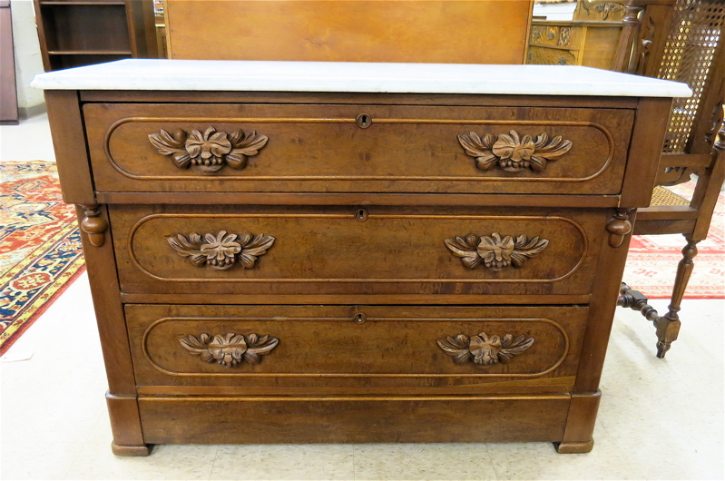 Appraisal: VICTORIAN WALNUT CHEST OF DRAWERS American c having a rectangular