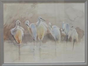 Appraisal: BILL BEAVAN EGREST LAKE WATERCOLOUR ON PAPER X CM BILL