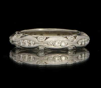 Appraisal: A White Gold and Diamond Eternity Band k white gold