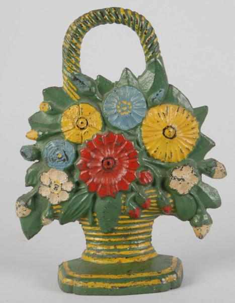 Appraisal: Cast Iron Mixed Flower Doorstop Description Deco style Condition Excellent