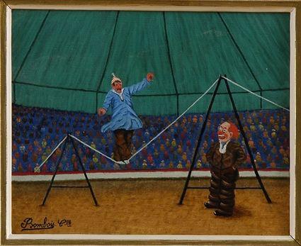 Appraisal: CAMILLE BOMBOIS - SCENE DU CIRQUE Oil on canvas x