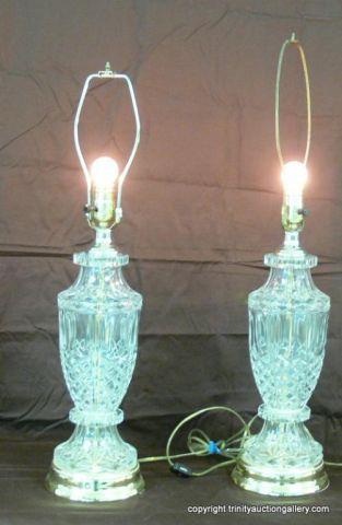 Appraisal: Pair of Crystal Table Lamps - nice pair of crystal