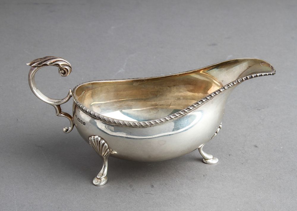 Appraisal: Asprey Co Sterling Silver Gravy Sauce Boat Asprey Co London