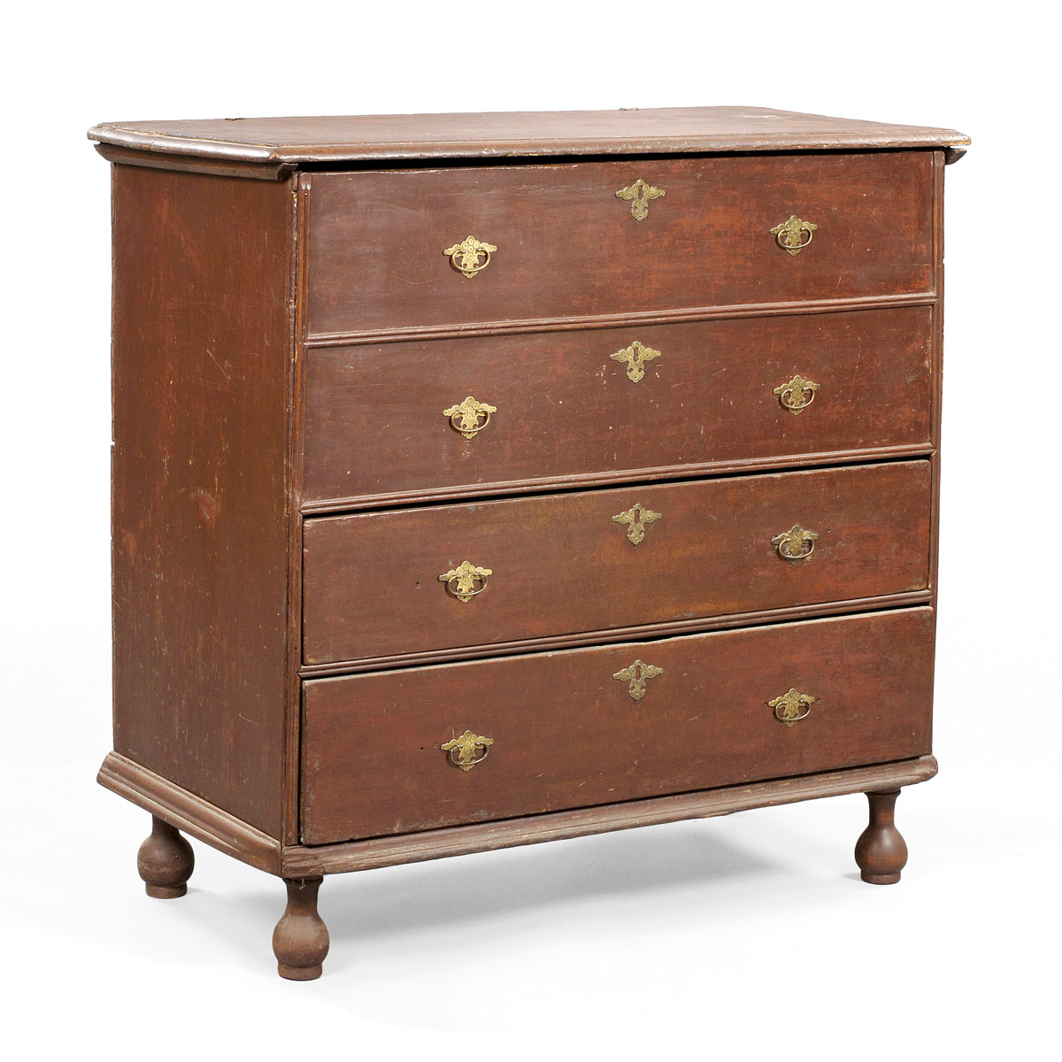 Appraisal: NEW ENGLAND WILLIAM AND MARY BLANKET CHEST IN SPANISH BROWN