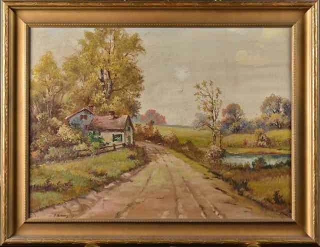 Appraisal: Harvey A Brownson Oil Painting on CanvasPainted to depict a