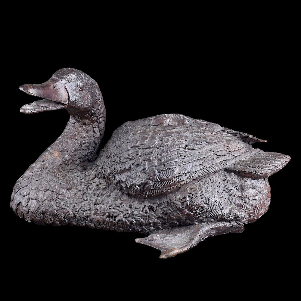 Appraisal: Maitland Smith Bronze Sculpture Maitland Smith Bronze Bird Sculpture Label