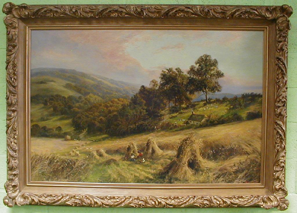 Appraisal: Daniel Sherrin - Extensive summer landscape with haymakers at rest