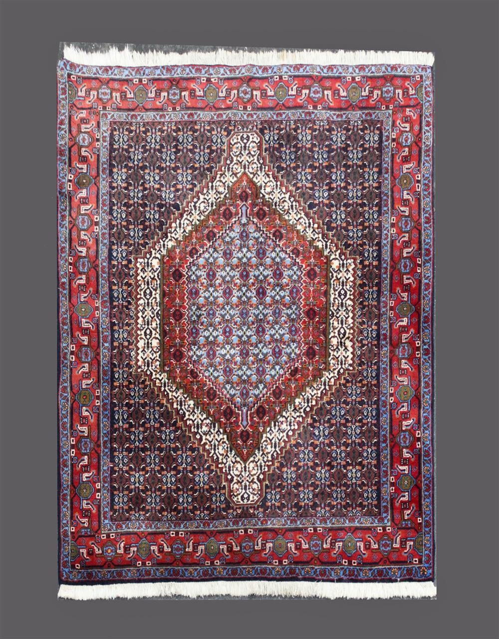 Appraisal: BIJAR WOOL RUG having an octagonal medallion within conforming borders