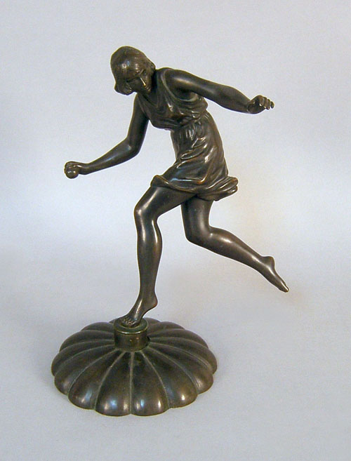 Appraisal: Glo-Mar Art Works bronze figure of a woman h