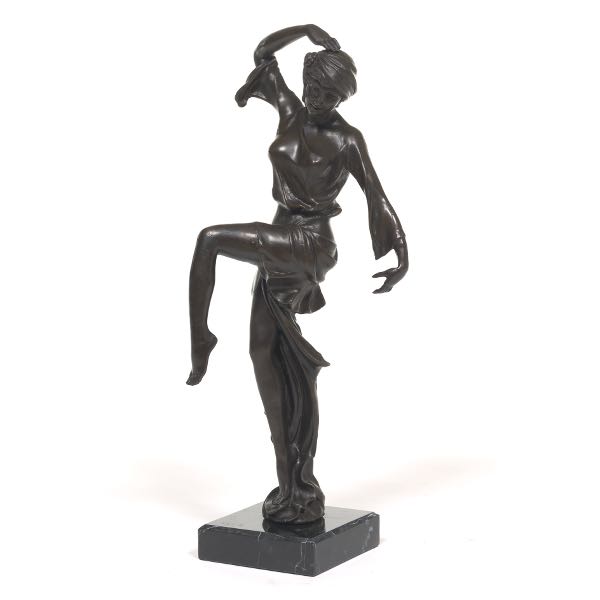 Appraisal: ROBERT GODEFROY FRENCH - Art deco bronze of a dancing