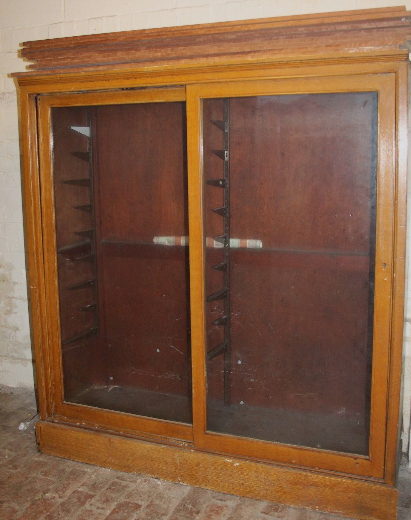 Appraisal: An early thC museum type painted pine and oak display