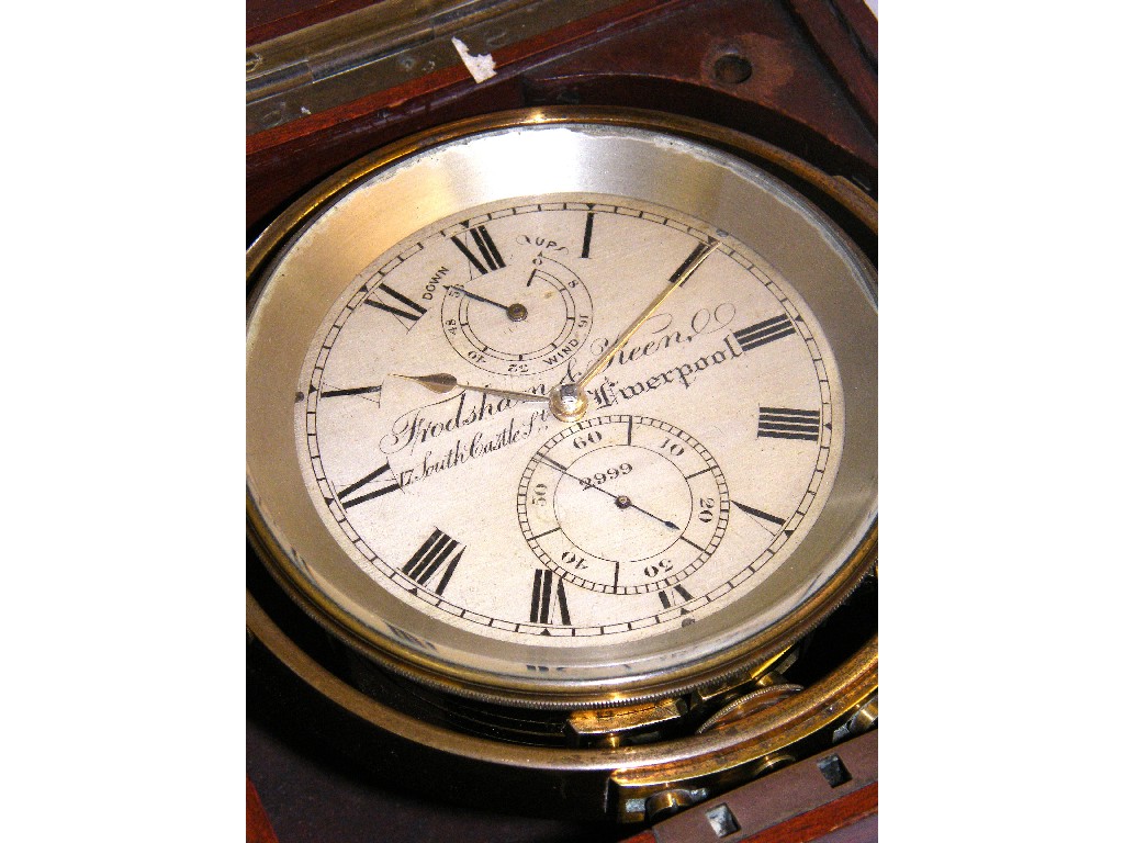 Appraisal: Two day marine chronometer the silvered dial signed Frodsham Keen