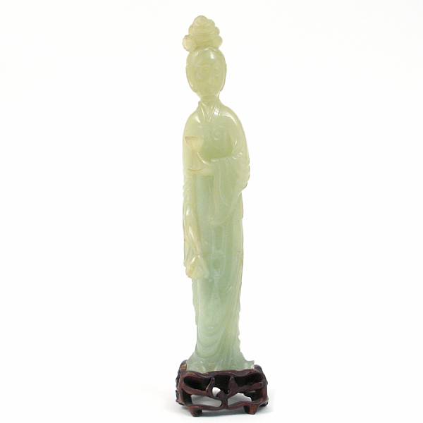 Appraisal: A Chinese jade or hardstone figure of a beauty height