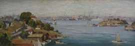 Appraisal: James R Jackson - Darling Harbour oil on canvas signed