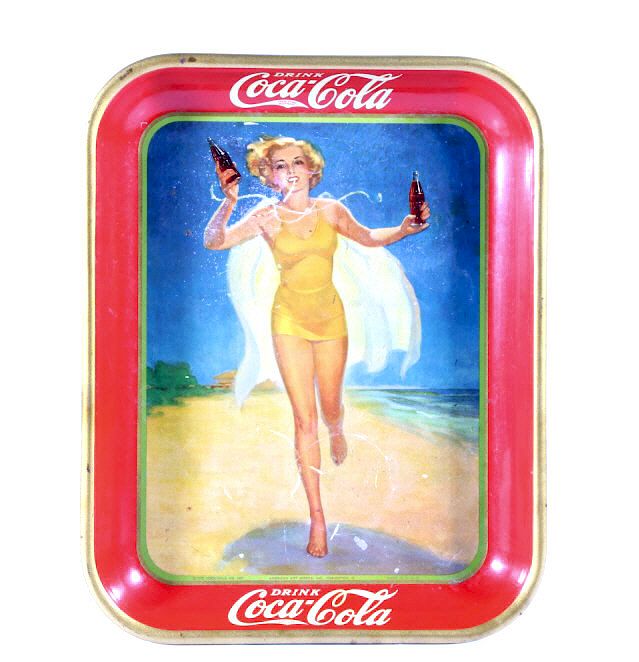 Appraisal: Original Coca-Cola Tin Serving Tray This is an original authentic