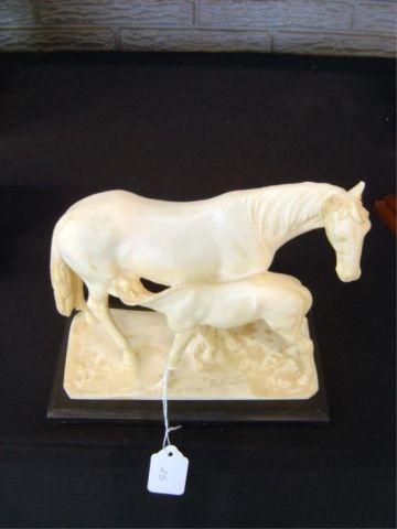 Appraisal: SANTINI FIGURINE - MARE AND COLT