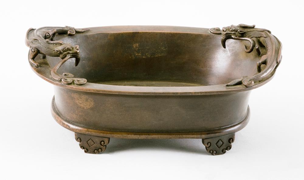 Appraisal: CHINESE BRONZE CENSER LATE TH EARLY TH CENTURY HEIGHT WIDTH