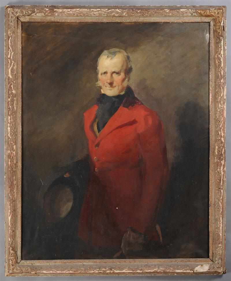 Appraisal: BEN ALI HAGGIN - PORTRAIT OF A GENTLEMAN IN HUNTING