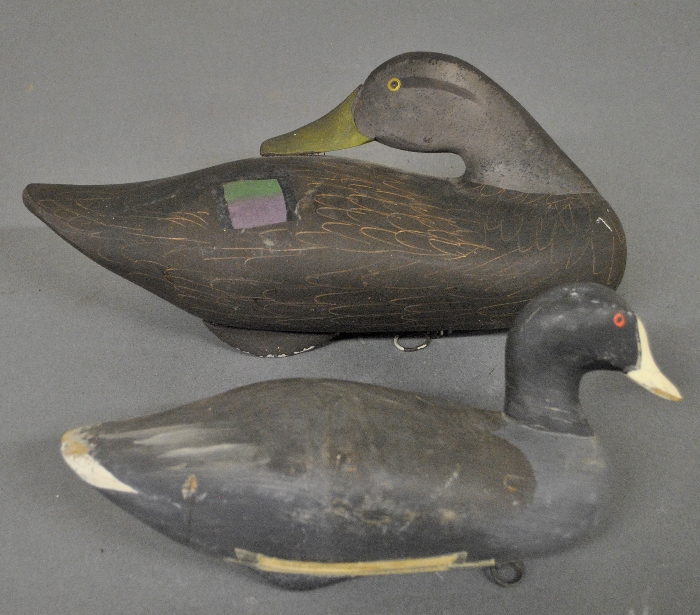 Appraisal: - Black duck decoy signed Capt H R Jones h