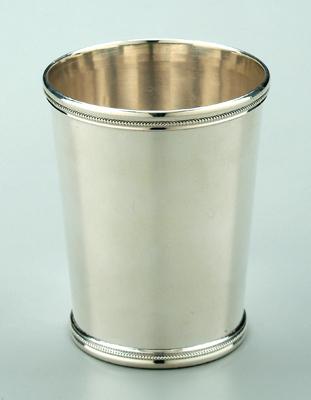 Appraisal: Coin silver julep cup round with tapering sides beaded border