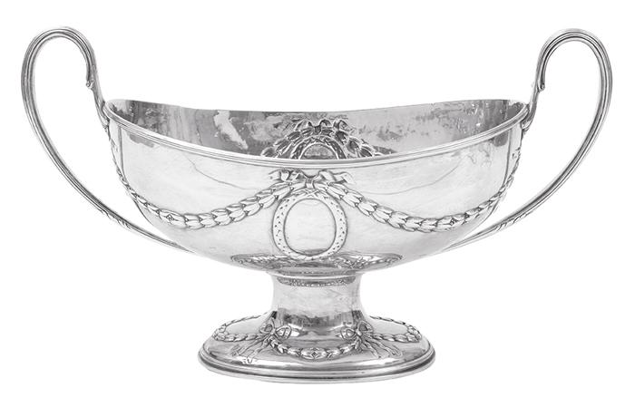 Appraisal: A GEORGE III STERLING SILVER FOOTED PRESENTATION BOWL DIGBY SCOTT