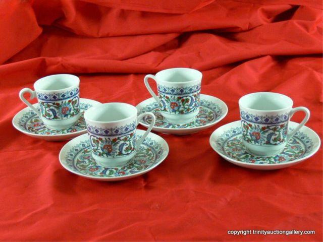 Appraisal: Set of Gural Poselen Porcelain Turkey Demitasse Cups and Saucers