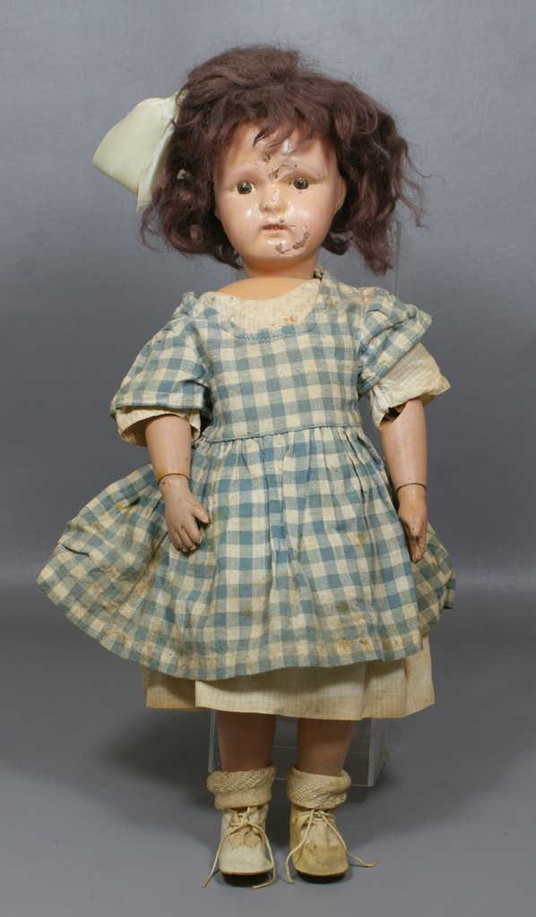 Appraisal: All Wood Schoenhut Doll with decal painted eyes open close