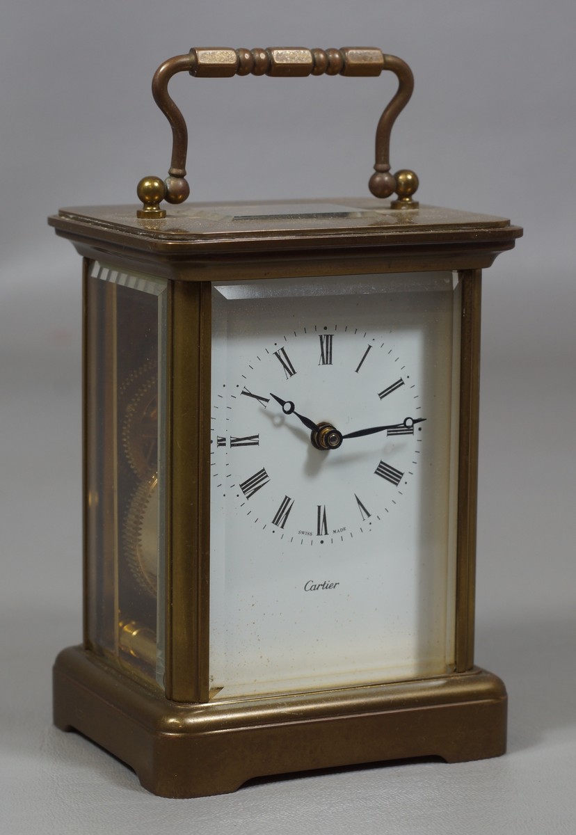 Appraisal: Cartier Carriage Clock movement by Matthew Norman London numbered marked