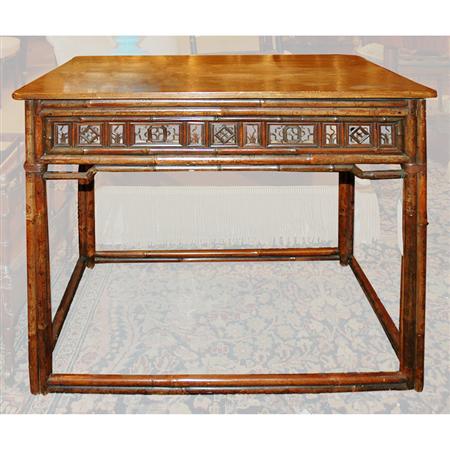 Appraisal: Chinese Export Bamboo Side Table Estimate -