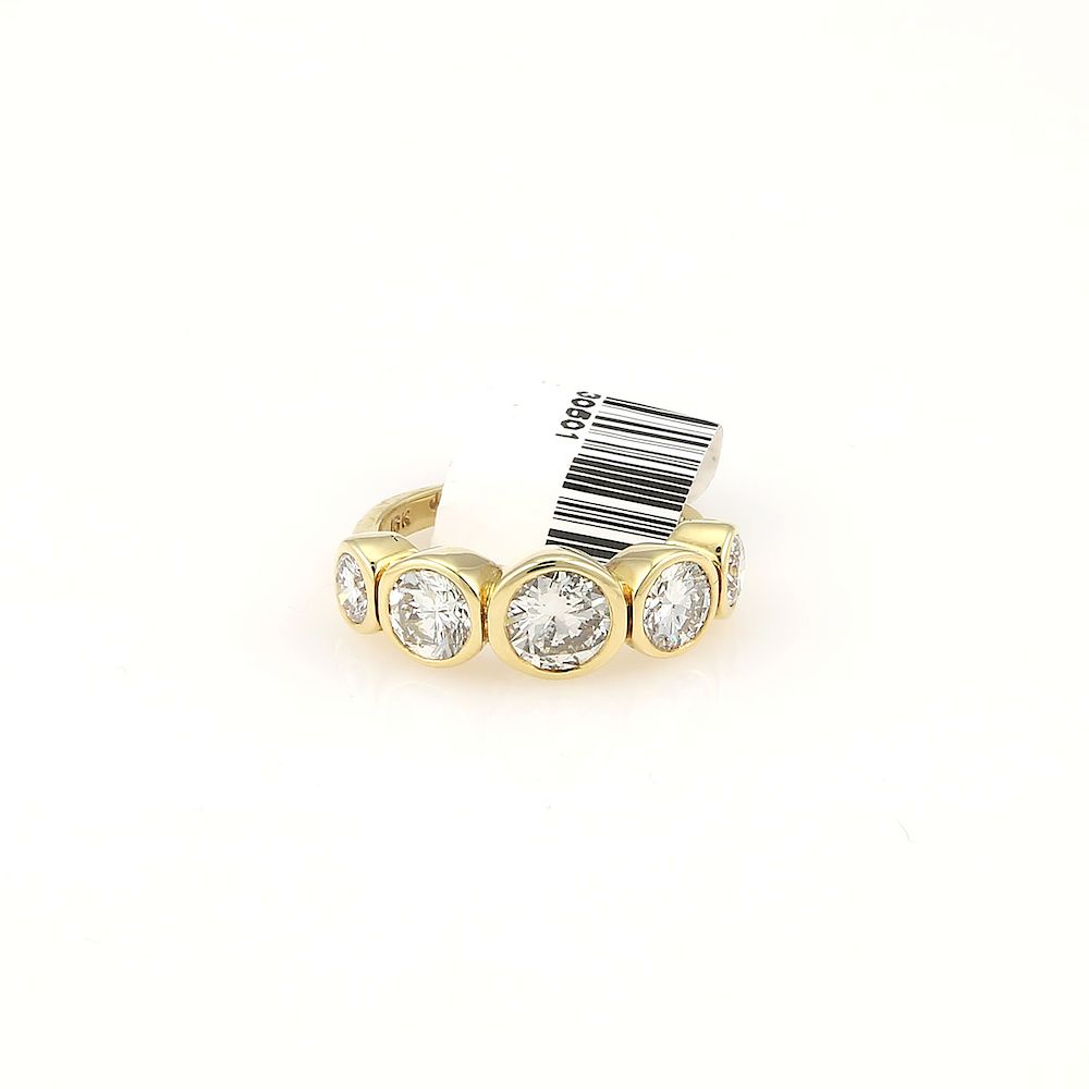 Appraisal: Kt Yellow Gold Bezel Set Diamond Ring Kt Yellow Gold