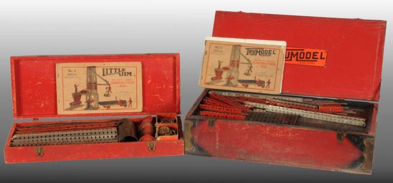 Appraisal: Lot of Toy Erector Sets Description Includes original wooden boxes