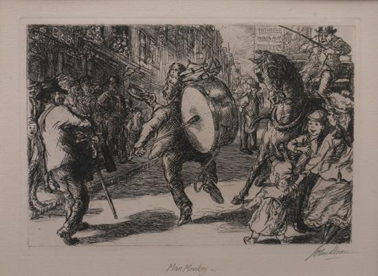 Appraisal: JOHN SLOAN American - MAN MONKEY signed and titled in