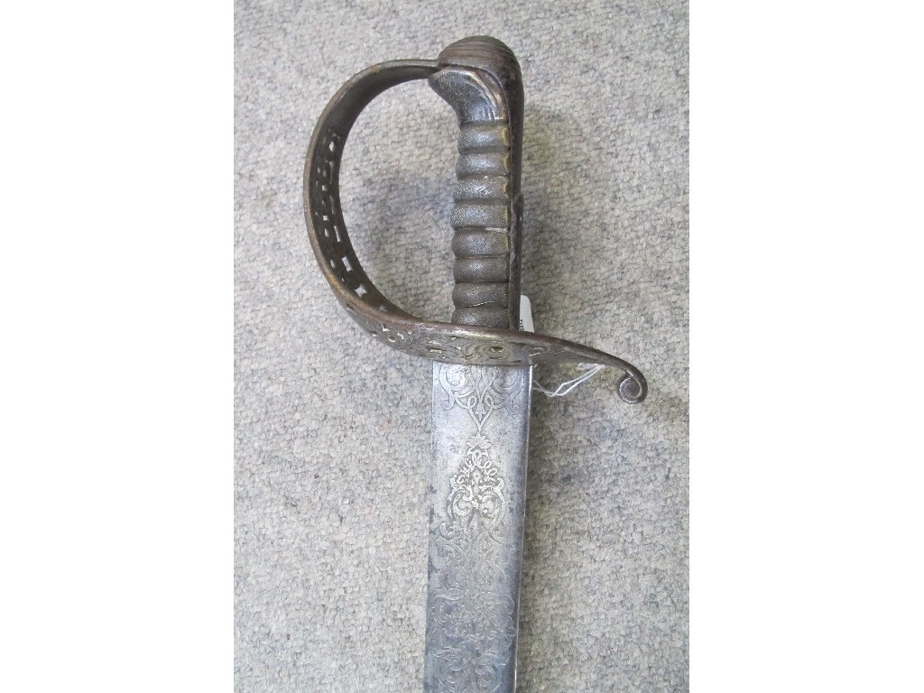 Appraisal: A sabre in metal scabbard