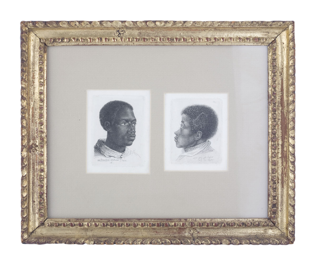 Appraisal: TWO ETCHINGS OF SOUTH AMERICAN SLAVES The first identified as