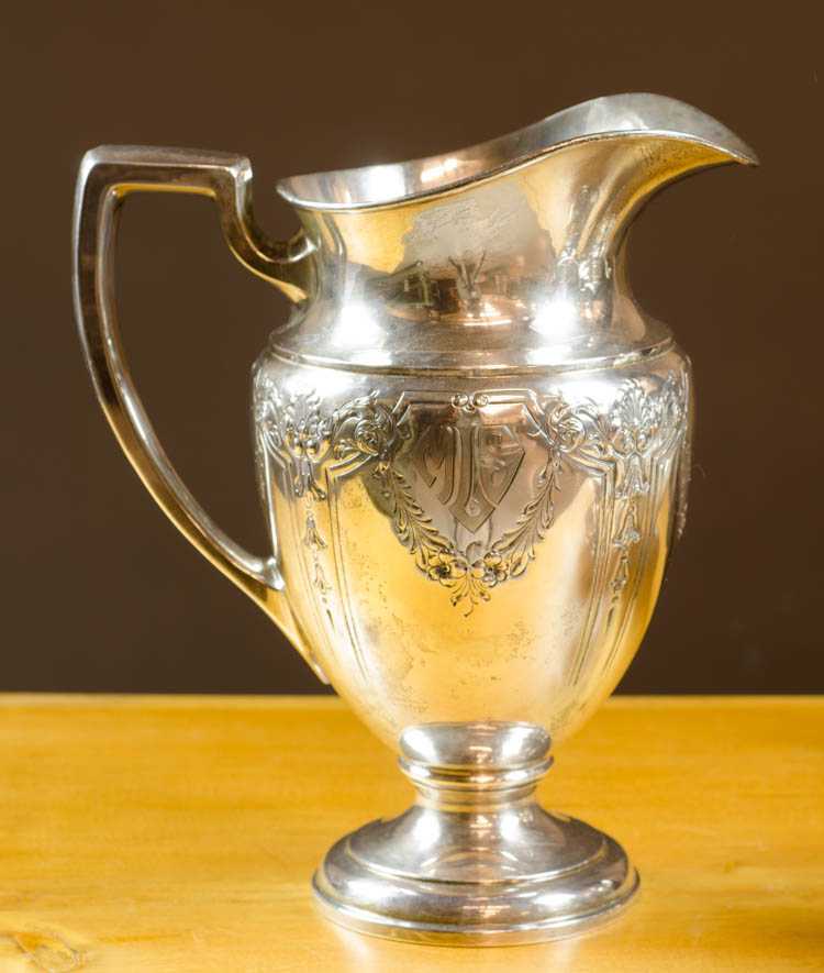 Appraisal: STERLING SILVER WATER PITCHER by Acme Silver Co pattern Height