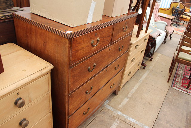 Appraisal: A VICTORIAN MAHOGANY CHEST of two short and three long