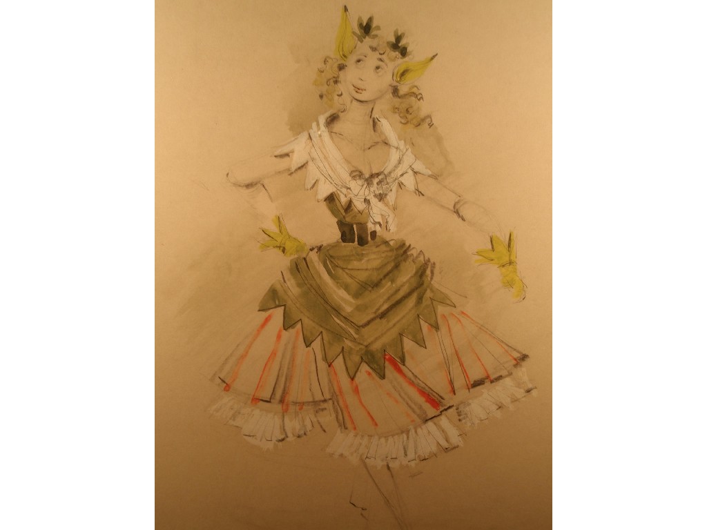 Appraisal: Manner of Cecil Beaton Costume designs a pair watercolour over