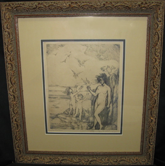 Appraisal: Knute Heldner American New Orleans - By the Sea etching