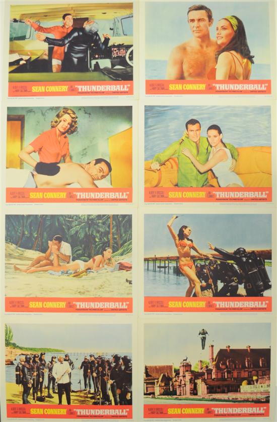 Appraisal: Thunderball lobby cards complete set of eight US x James