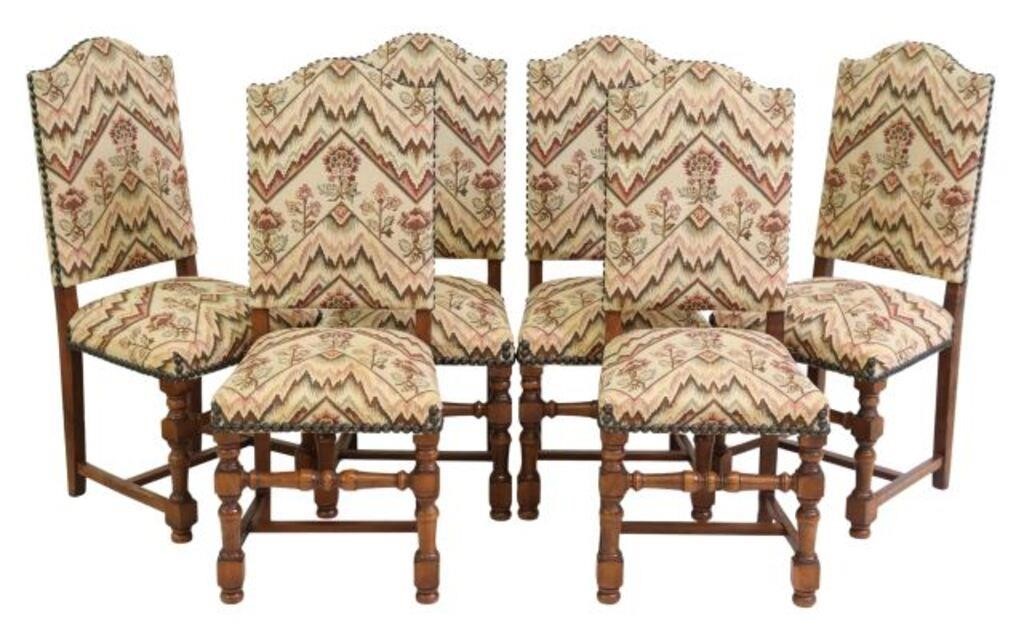 Appraisal: lot of French Louis XIII style side chairs th c