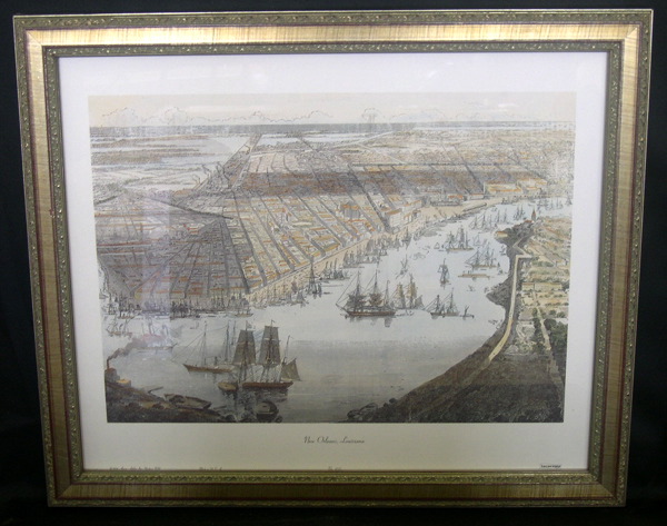 Appraisal: American School th Century New Orleans Louisiana offset chromolithograph sight