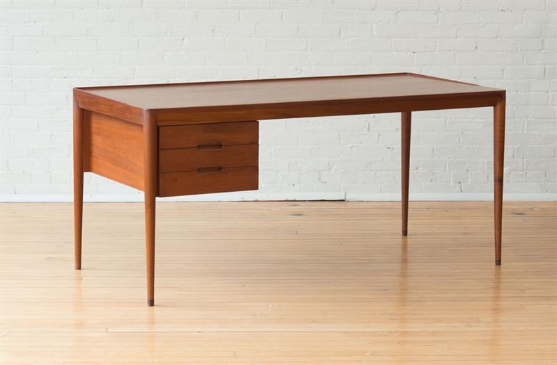 Appraisal: SEVERIN HANSEN HASLEV TEAK DESK ft in x ft in