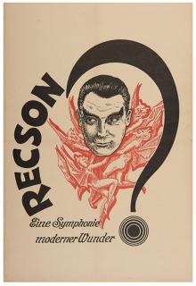 Appraisal: Recson Recson Eine SymphonieModerner Wunder German ca Two-color poster depicts