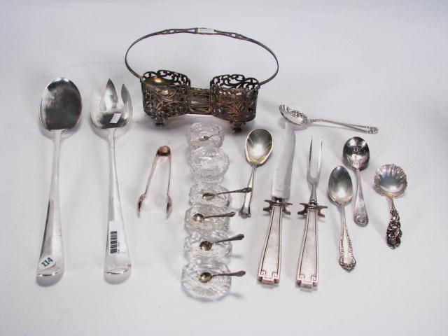 Appraisal: Group of sterling silver table accessories including large hallmarked salad