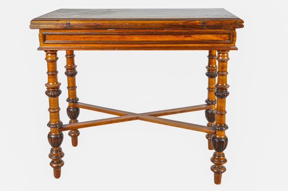 Appraisal: DUTCH WALNUT GAMES TABLECondition with splitting and cracking to top