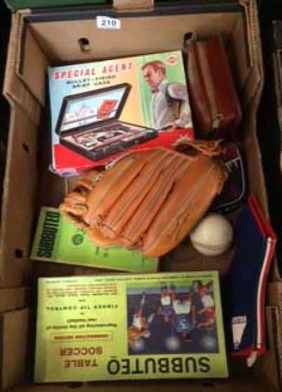 Appraisal: A collection of old toys including boxed Subbuteo table soccer