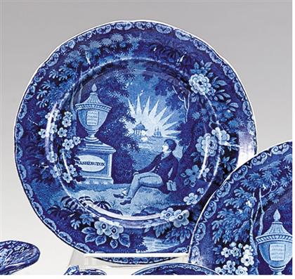 Appraisal: Historical blue transferware plate enoch wood and son burslem -